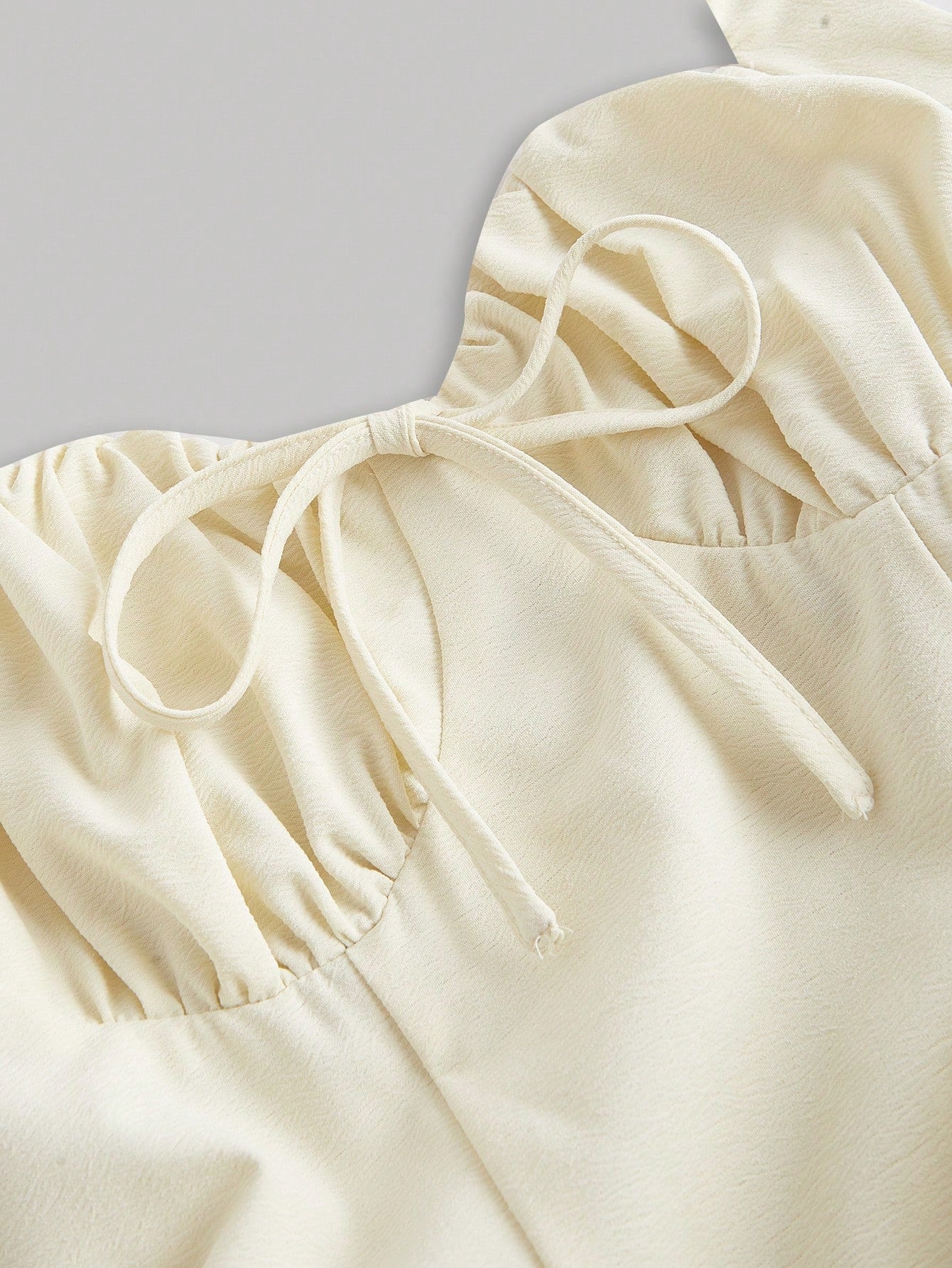 Halter Neck Ruched Bow Dress