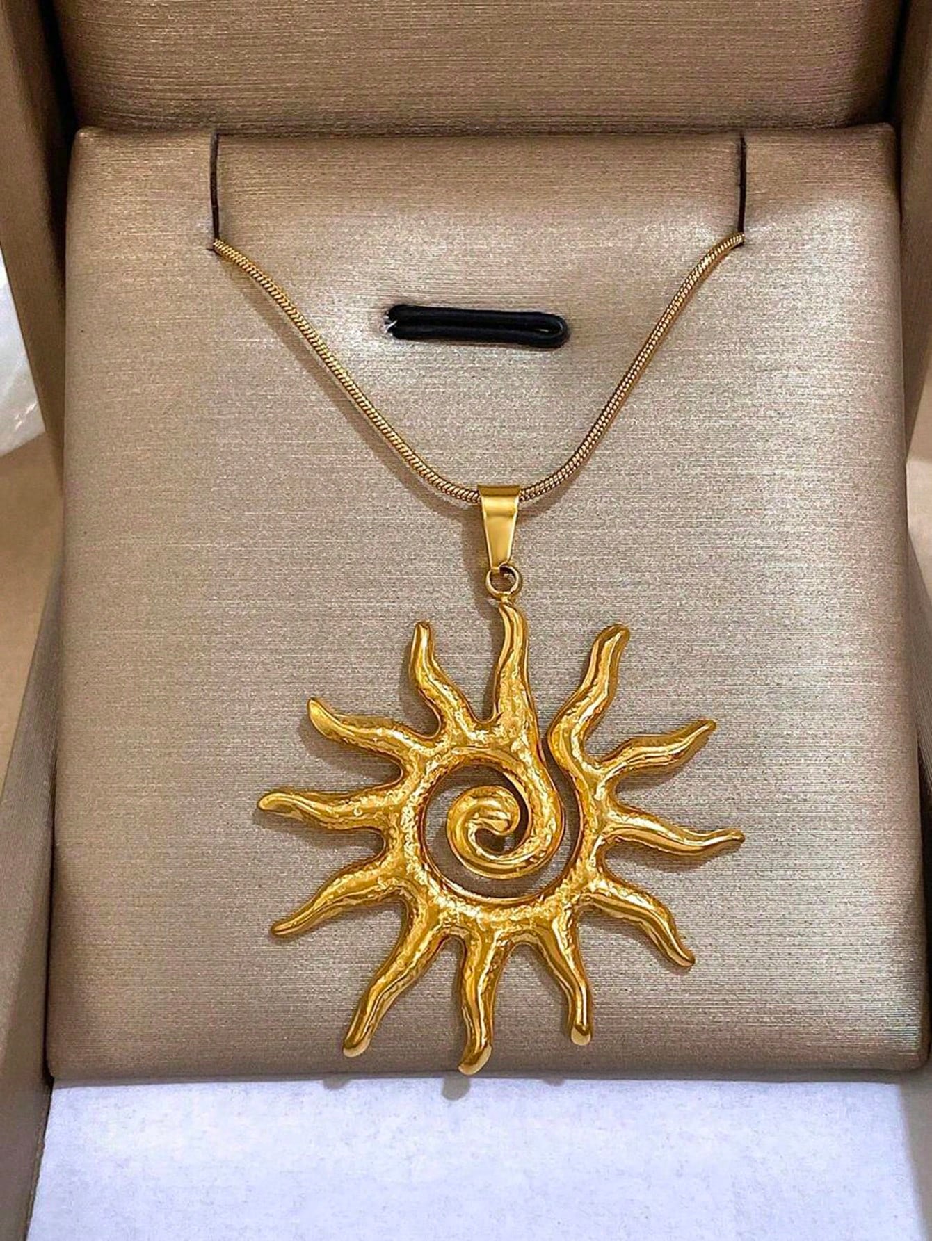 1 Pc Sun Totem Pendant Stainless Steel Necklace