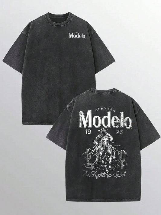  Water Wash Printed T-Shirt - High-Quality Batik Cotton Retro Fashion