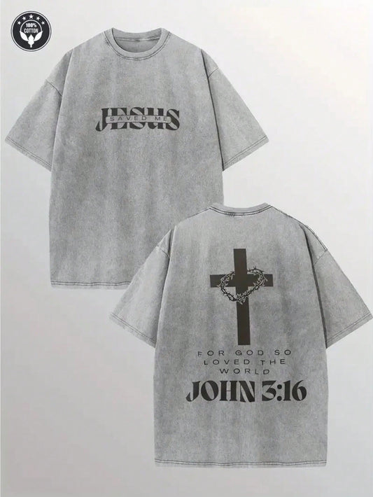 Jesus Saved My Life. Men's  T-Shirt,Casual Style T-Shirt