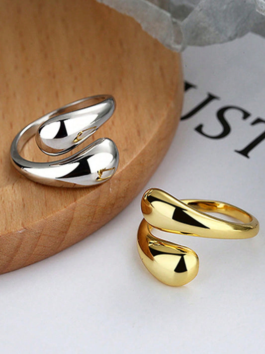  Water Drop Adjustable Stainless Steel Ring